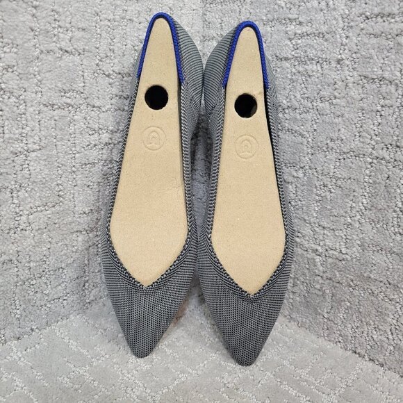 Rothy’s The Point Women's Size 7 US Cloud Gray Pointed Toe Slip On Flat Shoes - Picture 2 of 10